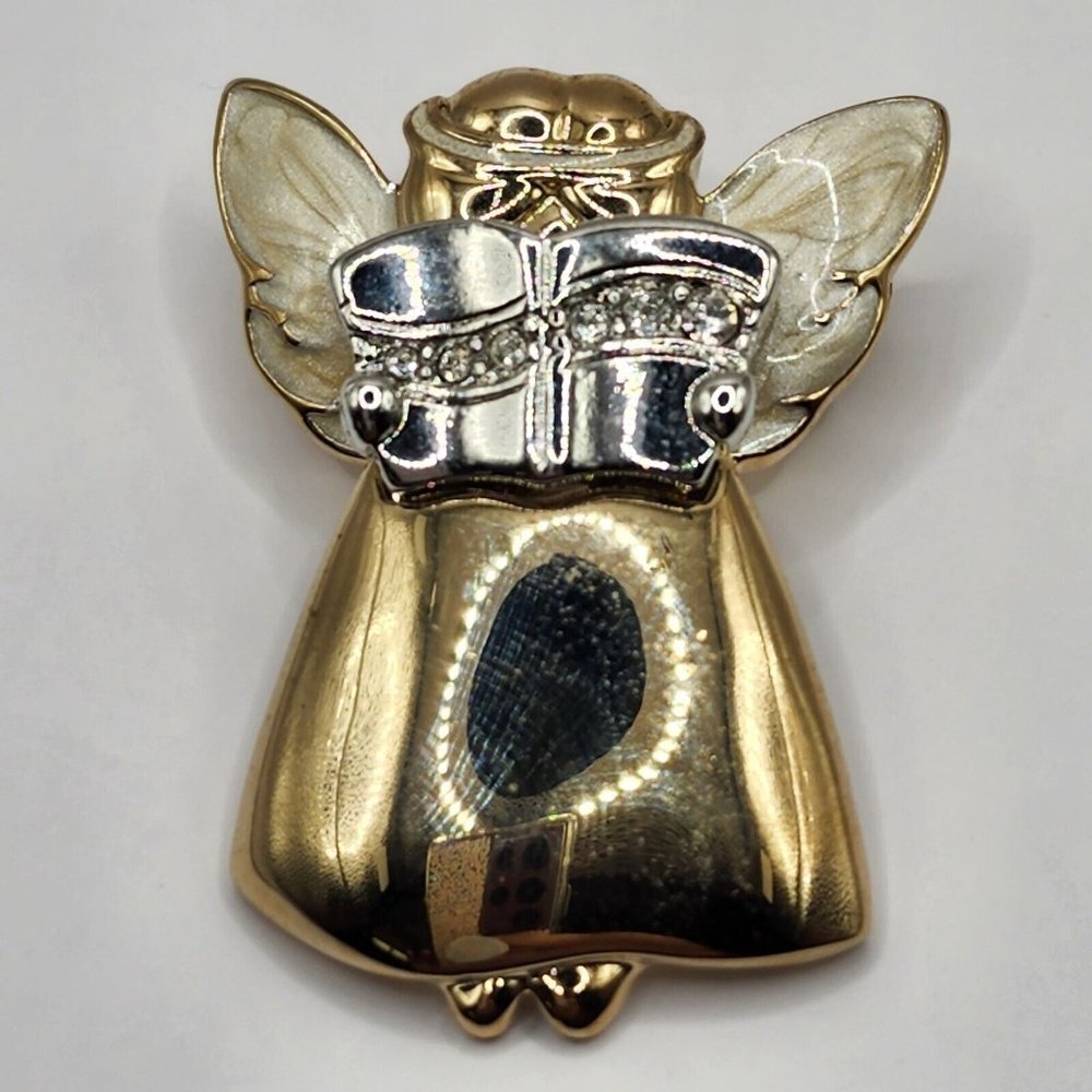 Singing Choir Angel Brooch Enamel Wings